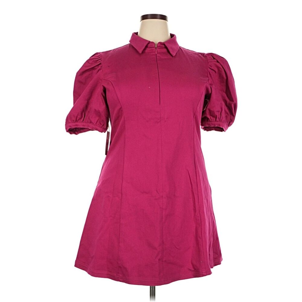 Hyacinth House Tuckernuck Pink Puff Sleeve Mini Dress NWT Size XXL